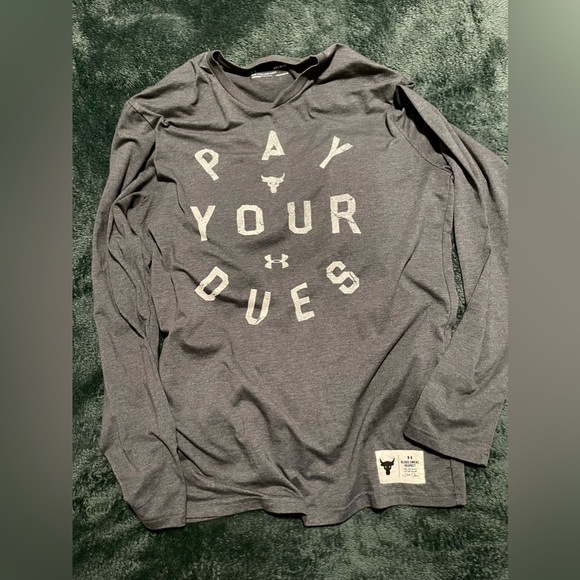 Under Armour Other - Under Armour Project Rock Long Sleeve Shirt - Gray, Medium